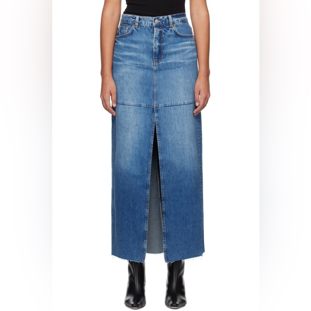 Reformation Tazz Maxi Denim Skirt